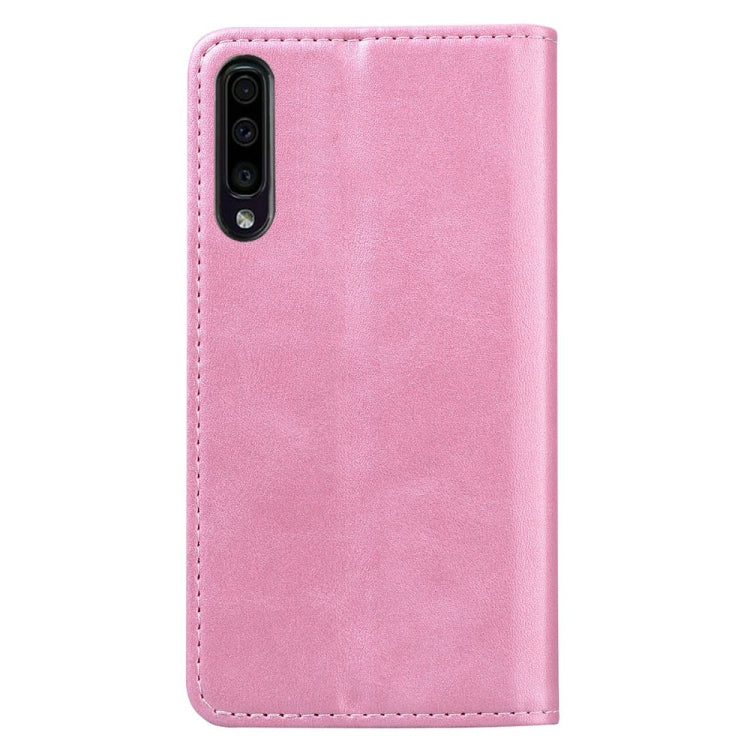 For Samsung Galaxy A70 / A70s Business Stitching Horizontal Flip Leather Case with Double Folding & Bracket & Card Slots & Photo Frame & Wallet