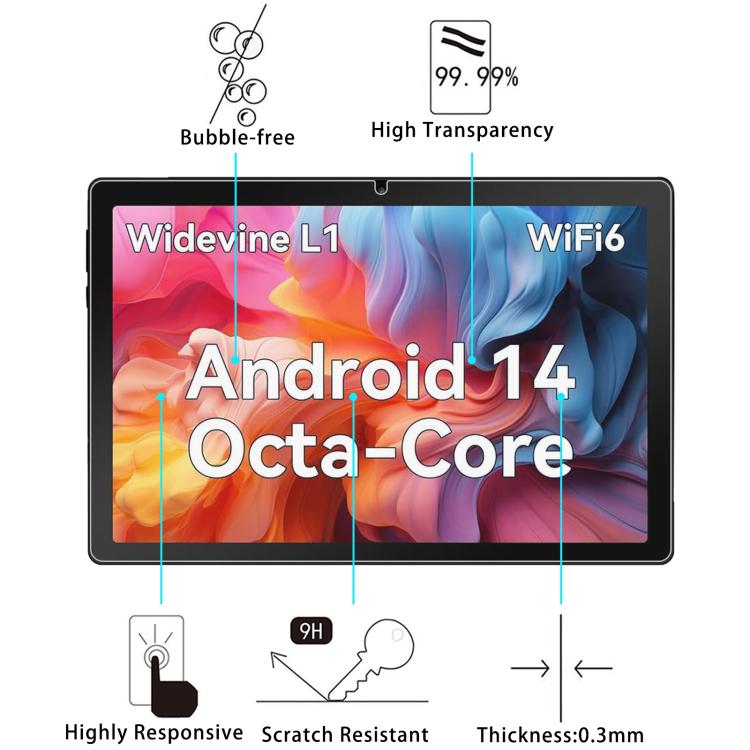 For Freeski Tablet FSKA1000 25pcs 9H 0.3mm Explosion-proof Tempered Glass Film
