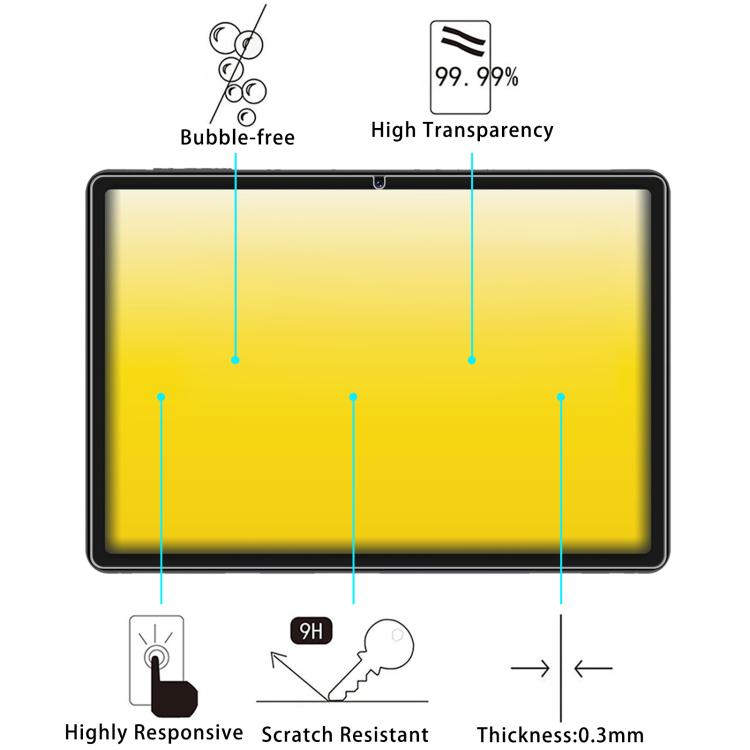For Tuohaitime C30 10.1 inch 2pcs 9H 0.3mm Explosion-proof Tempered Glass Film