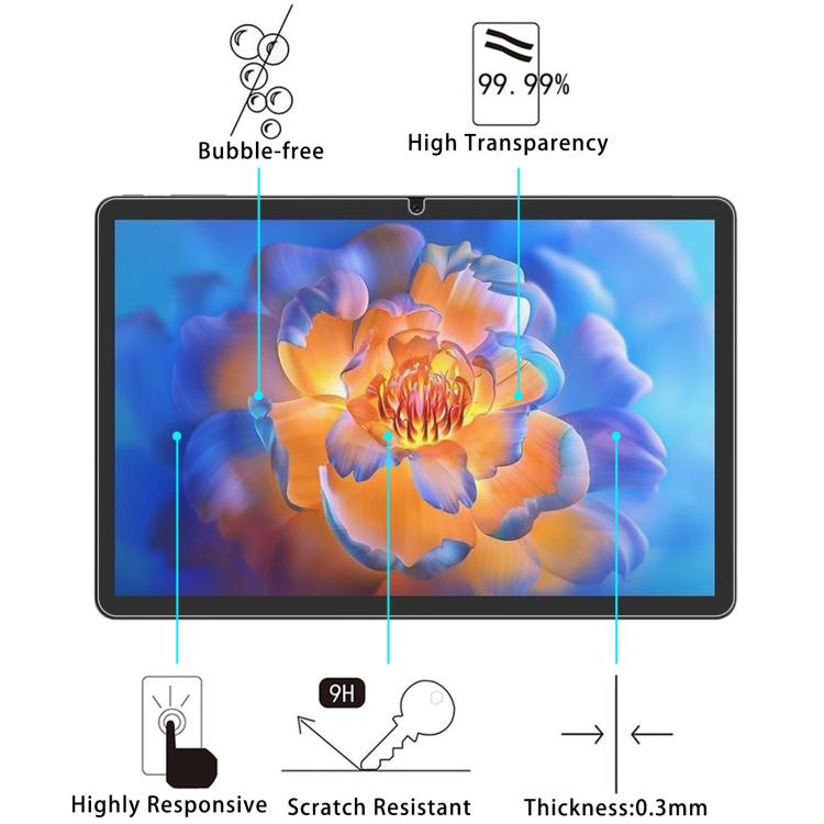 For Tuohaitime K10 11 inch 2pcs 9H 0.3mm Explosion-proof Tempered Glass Film