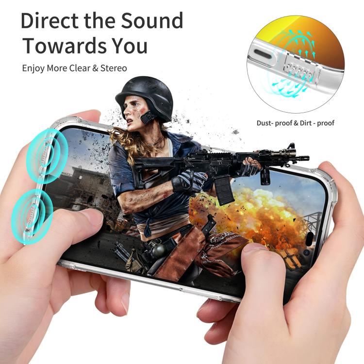 For iPhone 15 Pro Max Rhino Shield Series TPU Shockproof Phone Case - Transparent