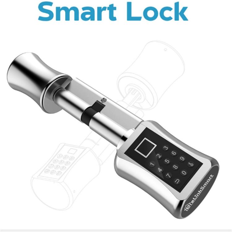 35+35mm Office Home Fingerprint Password Smart Lock Cylinder