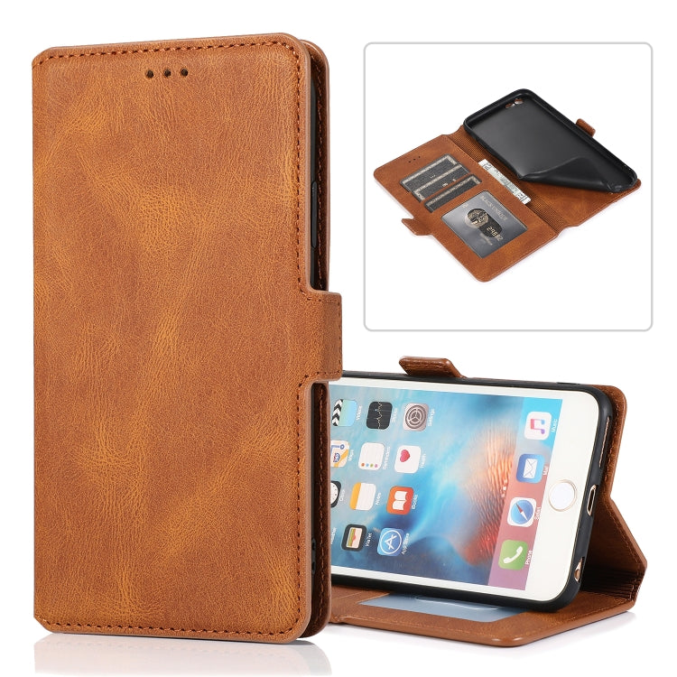 For iPhone 6 Retro Magnetic Closing Clasp Horizontal Flip Leather Case with Holder & Card Slots & Photo Frame & Wallet