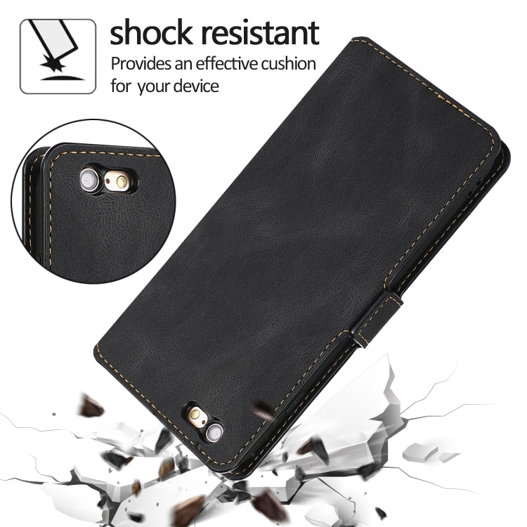 For iPhone 6 Retro Magnetic Closing Clasp Horizontal Flip Leather Case with Holder & Card Slots & Photo Frame & Wallet