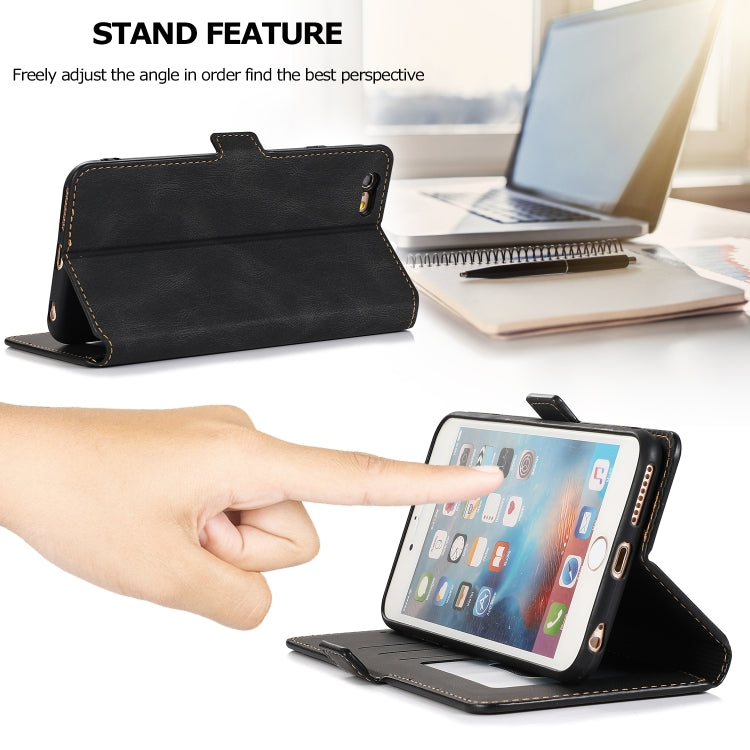 For iPhone 6 Retro Magnetic Closing Clasp Horizontal Flip Leather Case with Holder & Card Slots & Photo Frame & Wallet
