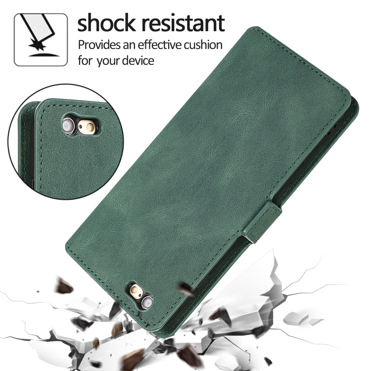 For iPhone 6 Plus Retro Magnetic Closing Clasp Horizontal Flip Leather Case with Holder & Card Slots & Photo Frame & Wallet