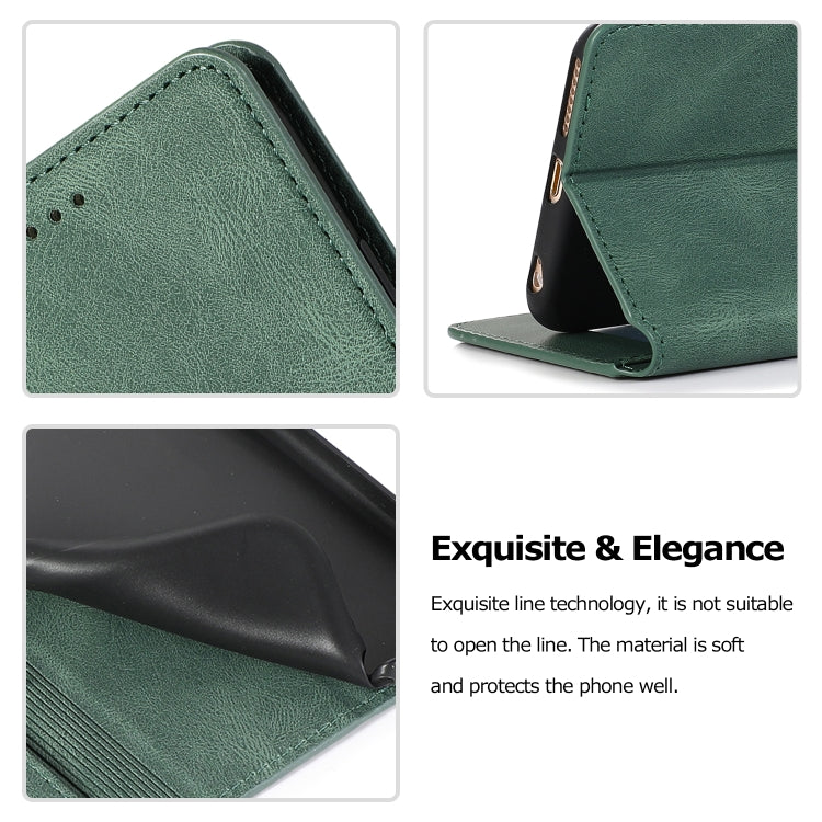 For iPhone 6 Plus Retro Magnetic Closing Clasp Horizontal Flip Leather Case with Holder & Card Slots & Photo Frame & Wallet