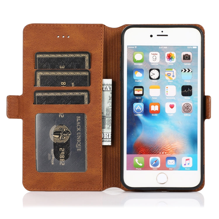 For iPhone 6 Plus Retro Magnetic Closing Clasp Horizontal Flip Leather Case with Holder & Card Slots & Photo Frame & Wallet