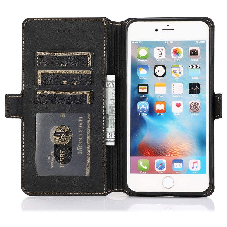 For iPhone 6 Plus Retro Magnetic Closing Clasp Horizontal Flip Leather Case with Holder & Card Slots & Photo Frame & Wallet