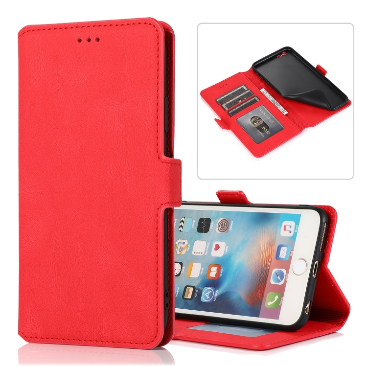 For iPhone 6 Plus Retro Magnetic Closing Clasp Horizontal Flip Leather Case with Holder & Card Slots & Photo Frame & Wallet