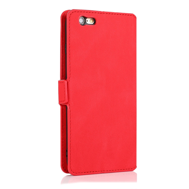 For iPhone 6 Plus Retro Magnetic Closing Clasp Horizontal Flip Leather Case with Holder & Card Slots & Photo Frame & Wallet