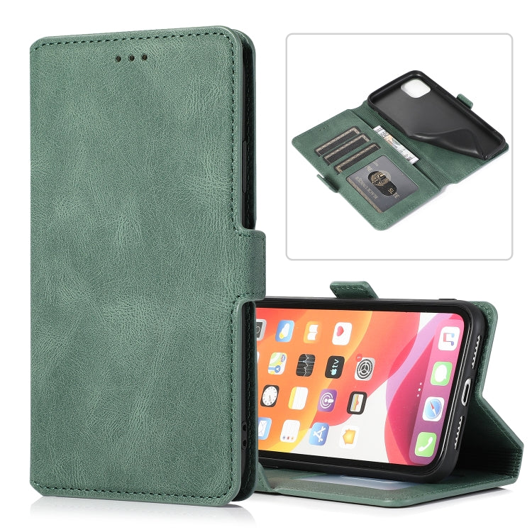 For iPhone 11 Retro Magnetic Closing Clasp Horizontal Flip Leather Case with Holder & Card Slots & Photo Frame & Wallet