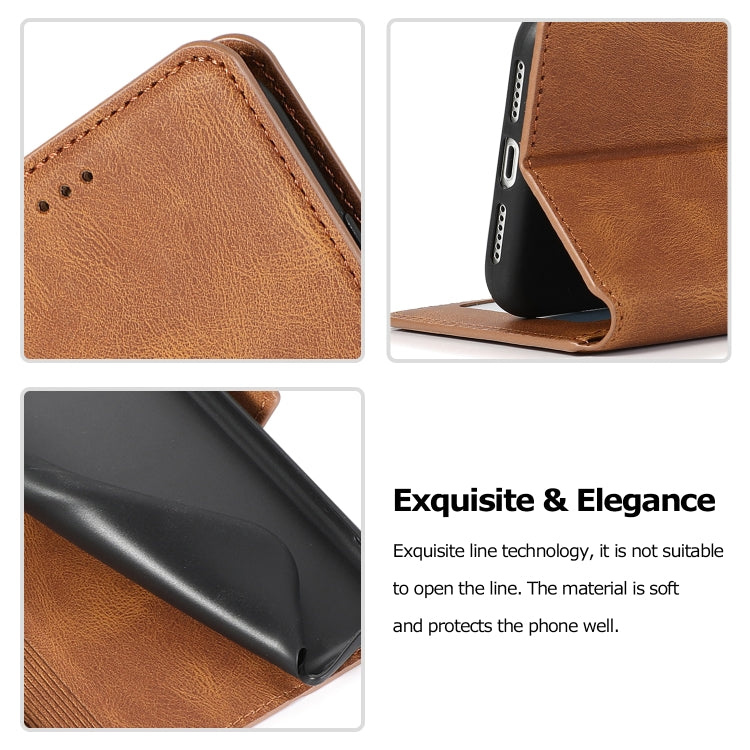 For iPhone 11 Retro Magnetic Closing Clasp Horizontal Flip Leather Case with Holder & Card Slots & Photo Frame & Wallet
