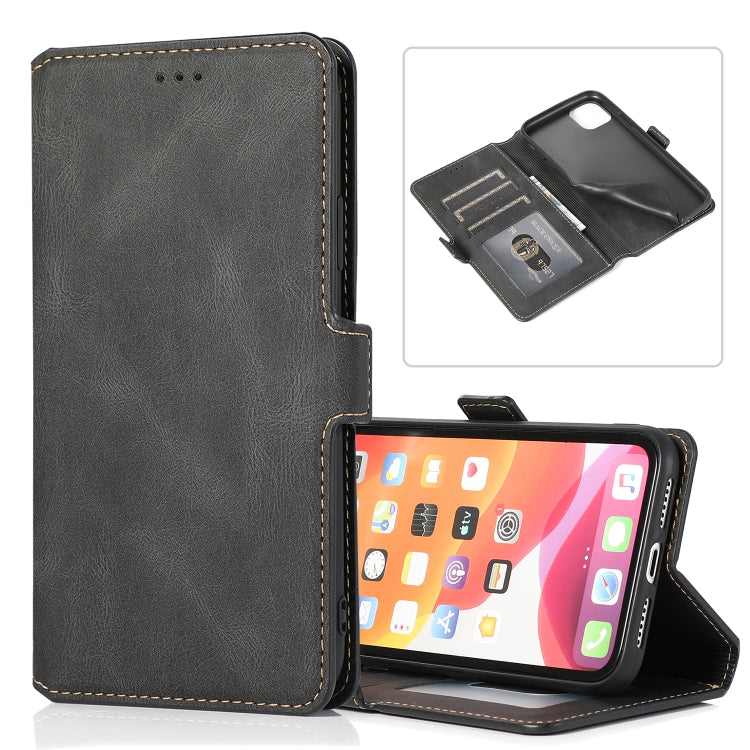 For iPhone 11 Retro Magnetic Closing Clasp Horizontal Flip Leather Case with Holder & Card Slots & Photo Frame & Wallet