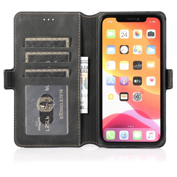 For iPhone 11 Retro Magnetic Closing Clasp Horizontal Flip Leather Case with Holder & Card Slots & Photo Frame & Wallet