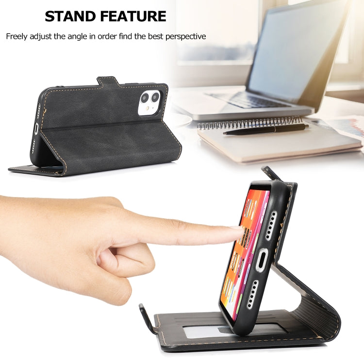 For iPhone 11 Retro Magnetic Closing Clasp Horizontal Flip Leather Case with Holder & Card Slots & Photo Frame & Wallet