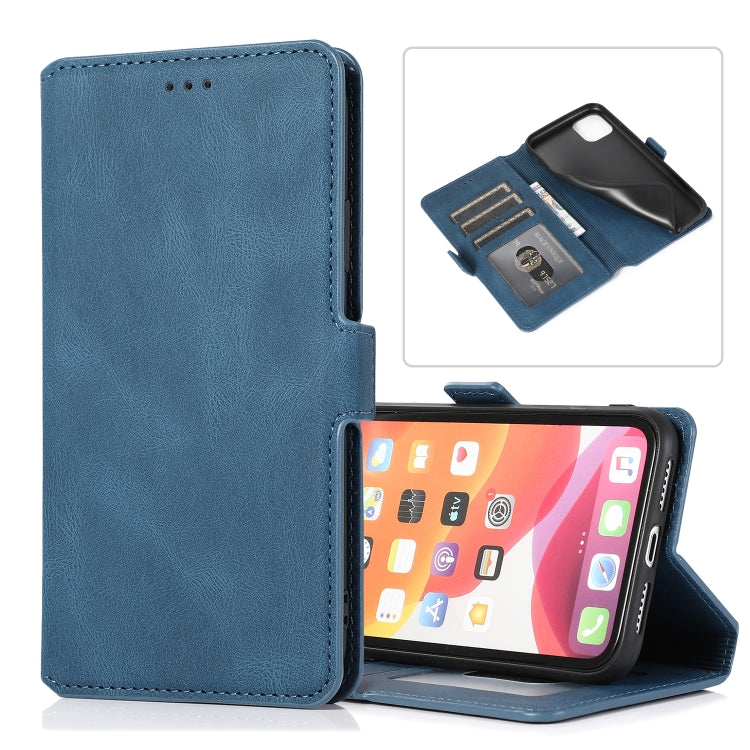 For iPhone 11 Retro Magnetic Closing Clasp Horizontal Flip Leather Case with Holder & Card Slots & Photo Frame & Wallet