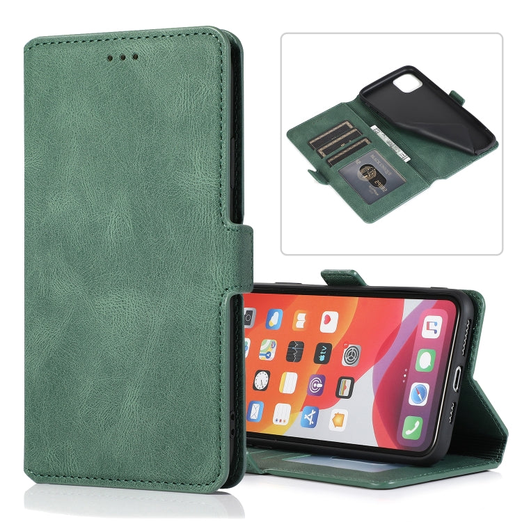 For iPhone 11 Pro Max Retro Magnetic Closing Clasp Horizontal Flip Leather Case with Holder & Card Slots & Photo Frame & Wallet