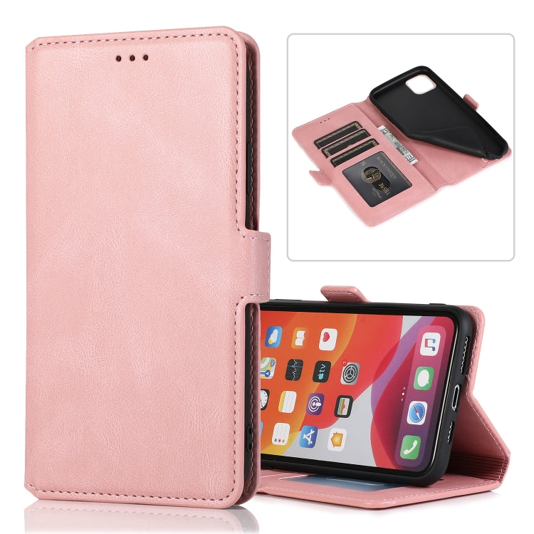 For iPhone 11 Pro Max Retro Magnetic Closing Clasp Horizontal Flip Leather Case with Holder & Card Slots & Photo Frame & Wallet