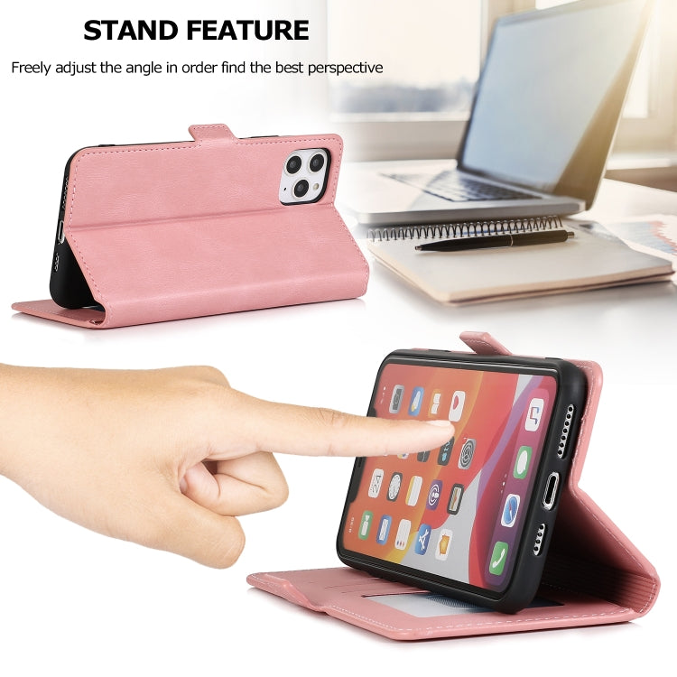 For iPhone 11 Pro Max Retro Magnetic Closing Clasp Horizontal Flip Leather Case with Holder & Card Slots & Photo Frame & Wallet