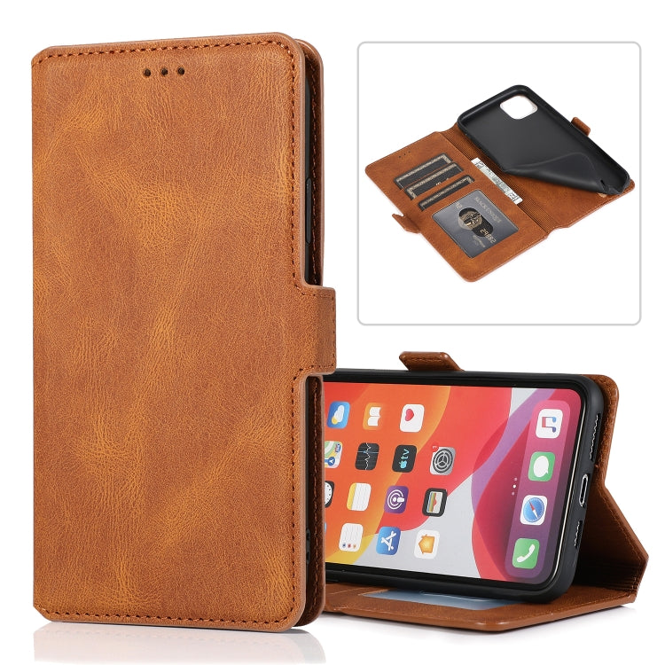 For iPhone 11 Pro Max Retro Magnetic Closing Clasp Horizontal Flip Leather Case with Holder & Card Slots & Photo Frame & Wallet