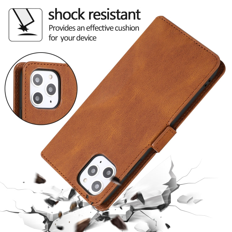 For iPhone 11 Pro Max Retro Magnetic Closing Clasp Horizontal Flip Leather Case with Holder & Card Slots & Photo Frame & Wallet