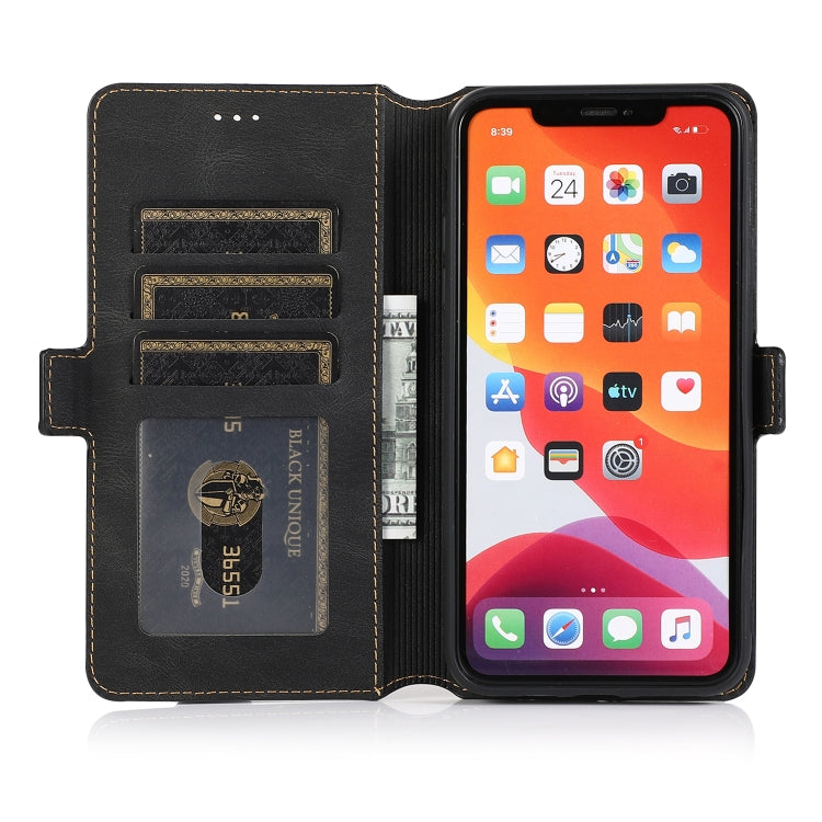 For iPhone 11 Pro Max Retro Magnetic Closing Clasp Horizontal Flip Leather Case with Holder & Card Slots & Photo Frame & Wallet