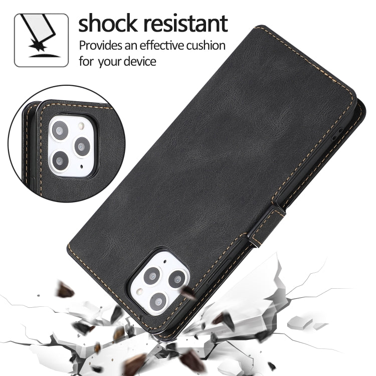 For iPhone 11 Pro Max Retro Magnetic Closing Clasp Horizontal Flip Leather Case with Holder & Card Slots & Photo Frame & Wallet