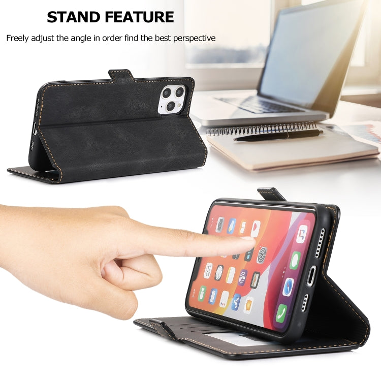 For iPhone 11 Pro Max Retro Magnetic Closing Clasp Horizontal Flip Leather Case with Holder & Card Slots & Photo Frame & Wallet