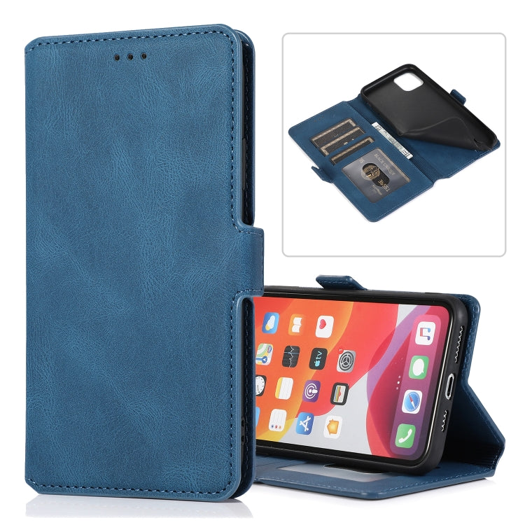 For iPhone 11 Pro Max Retro Magnetic Closing Clasp Horizontal Flip Leather Case with Holder & Card Slots & Photo Frame & Wallet