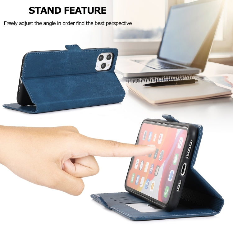 For iPhone 11 Pro Max Retro Magnetic Closing Clasp Horizontal Flip Leather Case with Holder & Card Slots & Photo Frame & Wallet