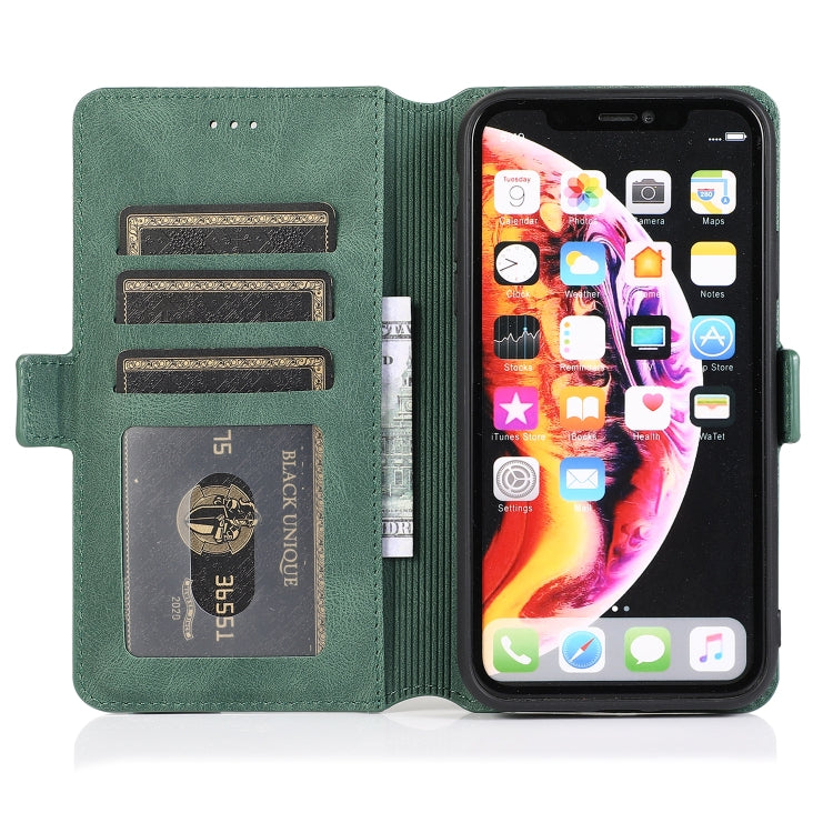 For iPhone XR Retro Magnetic Closing Clasp Horizontal Flip Leather Case with Holder & Card Slots & Photo Frame & Wallet