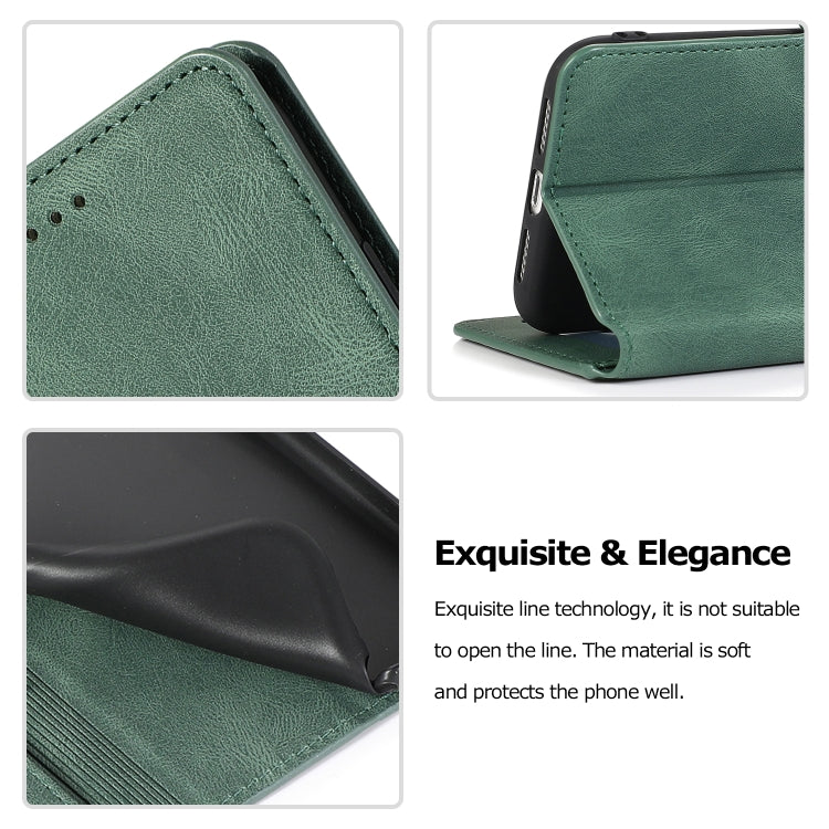 For iPhone XR Retro Magnetic Closing Clasp Horizontal Flip Leather Case with Holder & Card Slots & Photo Frame & Wallet