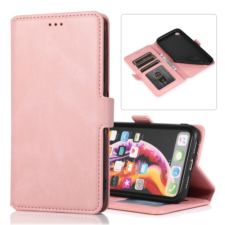For iPhone XR Retro Magnetic Closing Clasp Horizontal Flip Leather Case with Holder & Card Slots & Photo Frame & Wallet
