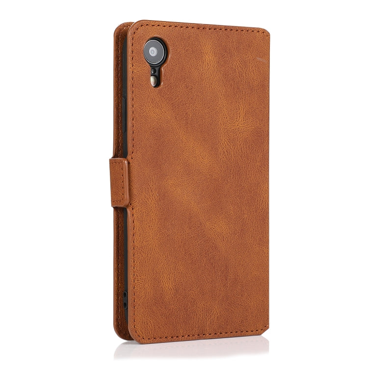 For iPhone XR Retro Magnetic Closing Clasp Horizontal Flip Leather Case with Holder & Card Slots & Photo Frame & Wallet