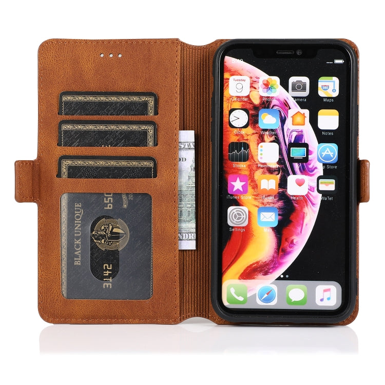 For iPhone XR Retro Magnetic Closing Clasp Horizontal Flip Leather Case with Holder & Card Slots & Photo Frame & Wallet