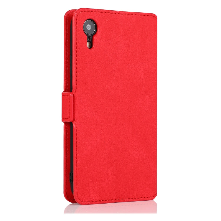 For iPhone XR Retro Magnetic Closing Clasp Horizontal Flip Leather Case with Holder & Card Slots & Photo Frame & Wallet