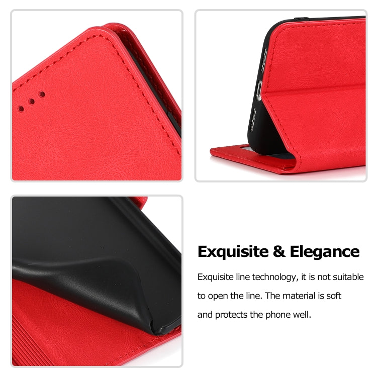 For iPhone XR Retro Magnetic Closing Clasp Horizontal Flip Leather Case with Holder & Card Slots & Photo Frame & Wallet