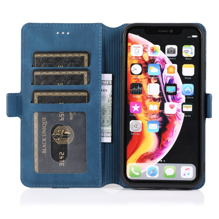For iPhone XR Retro Magnetic Closing Clasp Horizontal Flip Leather Case with Holder & Card Slots & Photo Frame & Wallet