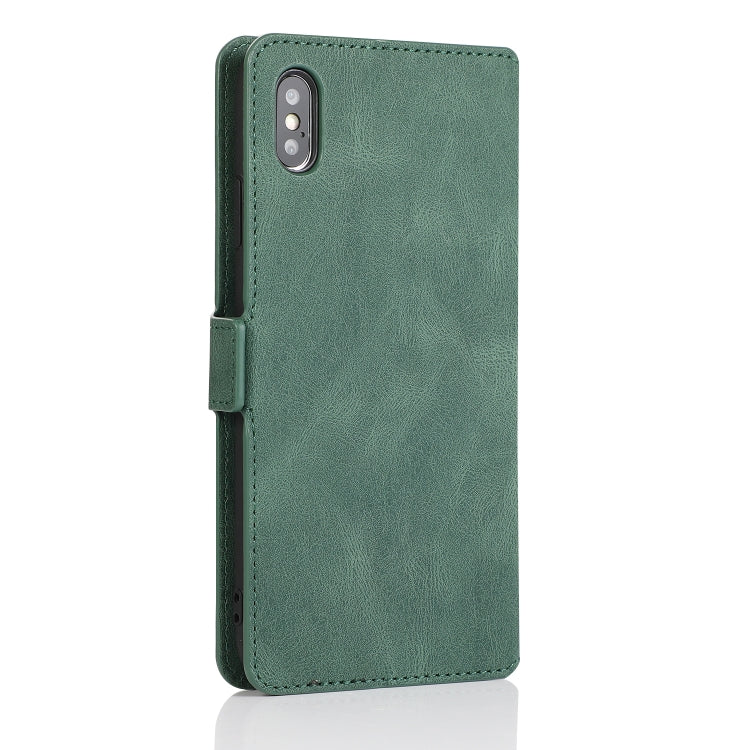 For iPhone XS Max Retro Magnetic Closing Clasp Horizontal Flip Leather Case with Holder & Card Slots & Photo Frame & Wallet