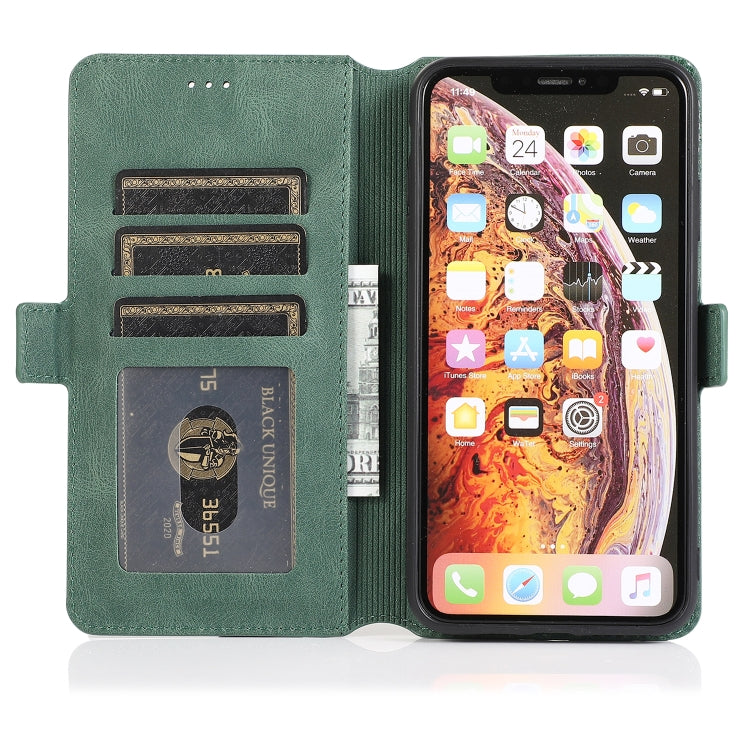 For iPhone XS Max Retro Magnetic Closing Clasp Horizontal Flip Leather Case with Holder & Card Slots & Photo Frame & Wallet