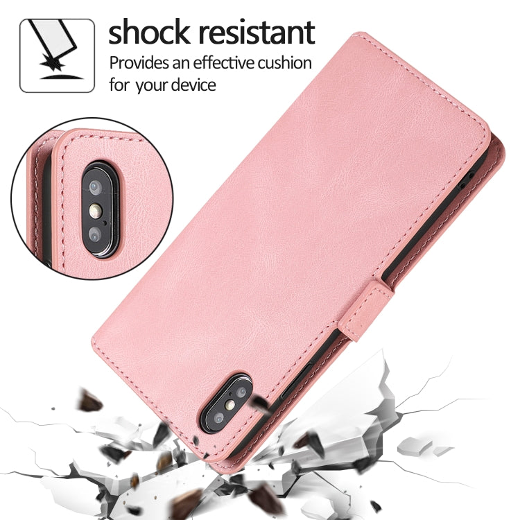 For iPhone XS Max Retro Magnetic Closing Clasp Horizontal Flip Leather Case with Holder & Card Slots & Photo Frame & Wallet