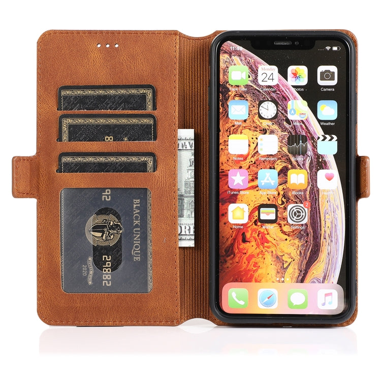 For iPhone XS Max Retro Magnetic Closing Clasp Horizontal Flip Leather Case with Holder & Card Slots & Photo Frame & Wallet