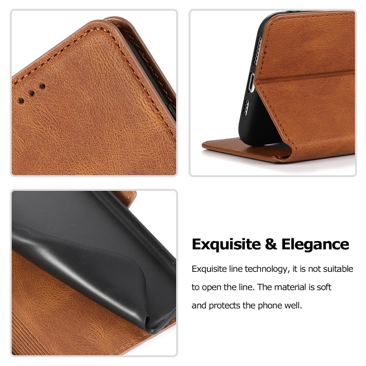 For iPhone XS Max Retro Magnetic Closing Clasp Horizontal Flip Leather Case with Holder & Card Slots & Photo Frame & Wallet