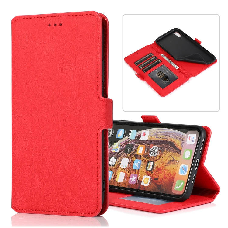 For iPhone XS Max Retro Magnetic Closing Clasp Horizontal Flip Leather Case with Holder & Card Slots & Photo Frame & Wallet