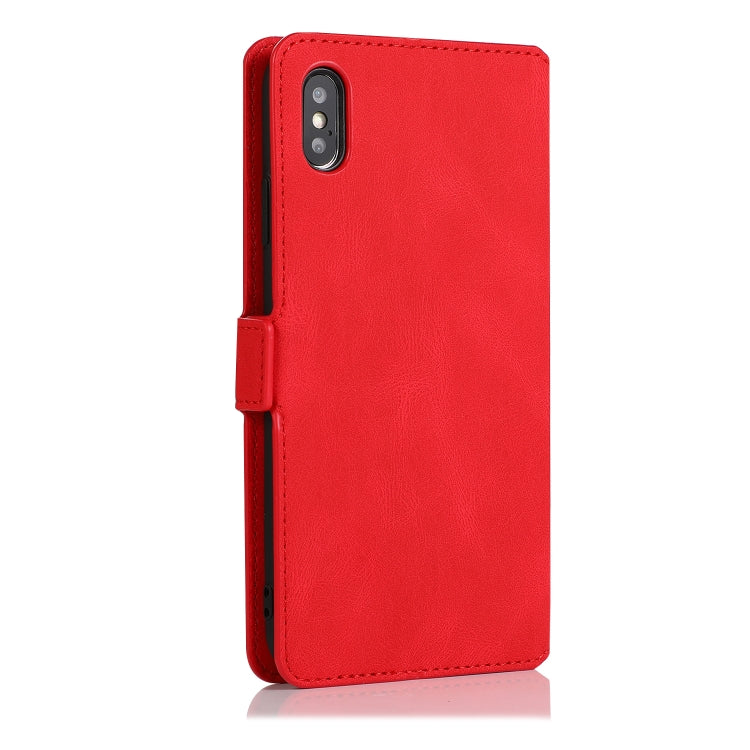 For iPhone XS Max Retro Magnetic Closing Clasp Horizontal Flip Leather Case with Holder & Card Slots & Photo Frame & Wallet