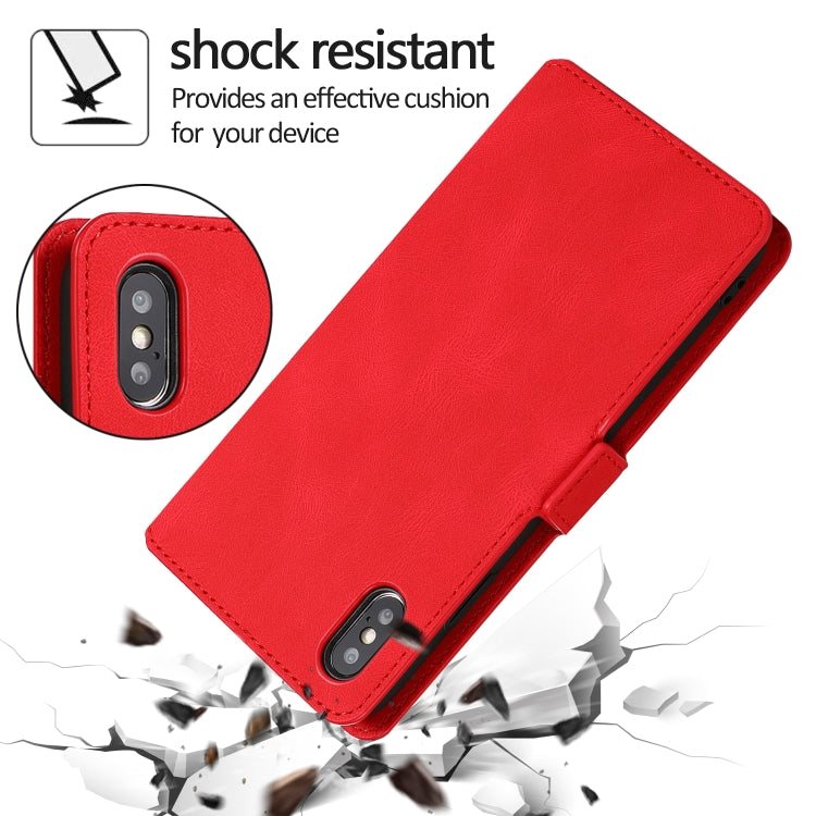 For iPhone XS Max Retro Magnetic Closing Clasp Horizontal Flip Leather Case with Holder & Card Slots & Photo Frame & Wallet