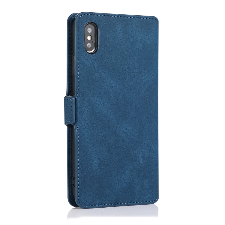 For iPhone XS Max Retro Magnetic Closing Clasp Horizontal Flip Leather Case with Holder & Card Slots & Photo Frame & Wallet