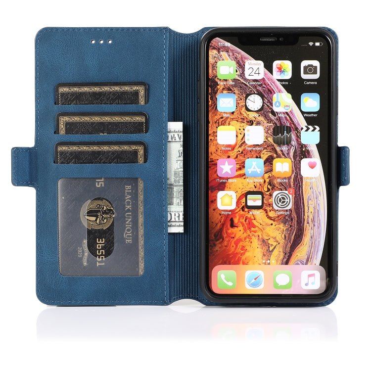 For iPhone XS Max Retro Magnetic Closing Clasp Horizontal Flip Leather Case with Holder & Card Slots & Photo Frame & Wallet