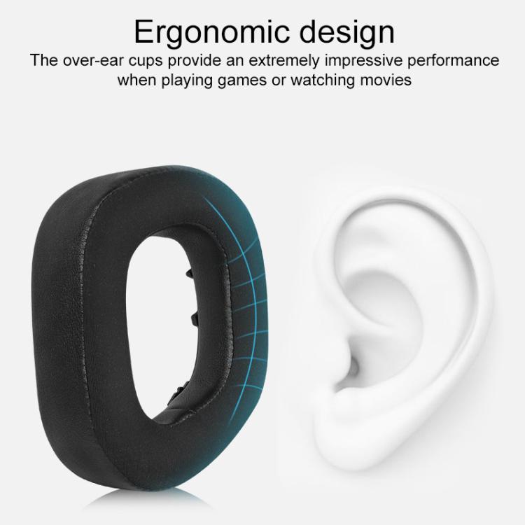 1 Pair Mesh Splicing Replacement Earpads For Corsair HS80 Max / HS80 USB Wired / HS81 RGB - Black
